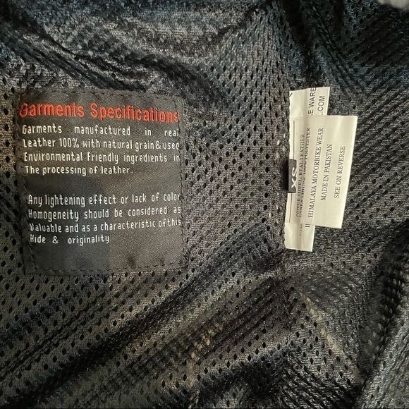 Himalayah motorcycle jacket black leather zip out lining vintage - Picture 6 of 8